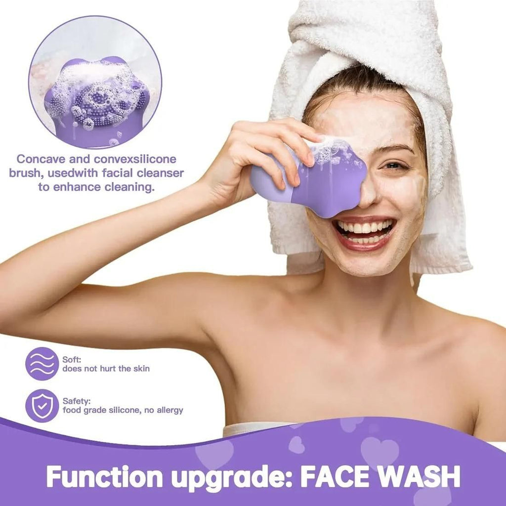 Paw Shaped Ice Roller for Face with Scrubber - Glowing Skin & Puffy Eyes